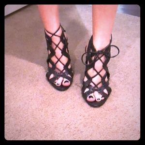 Women’s Black Strappy Schutz Heels